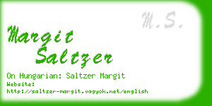 margit saltzer business card